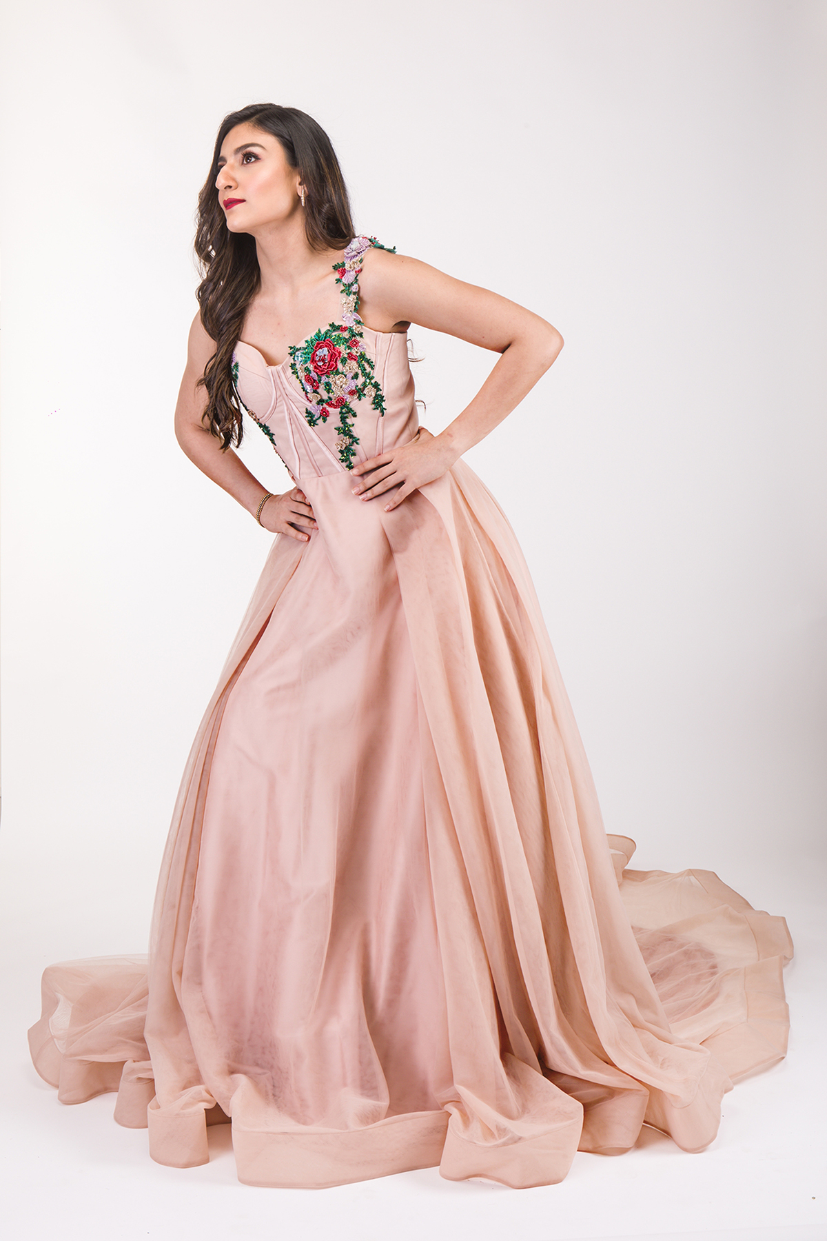 PEACH GOWN