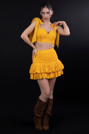 Yellow lace co-ord set