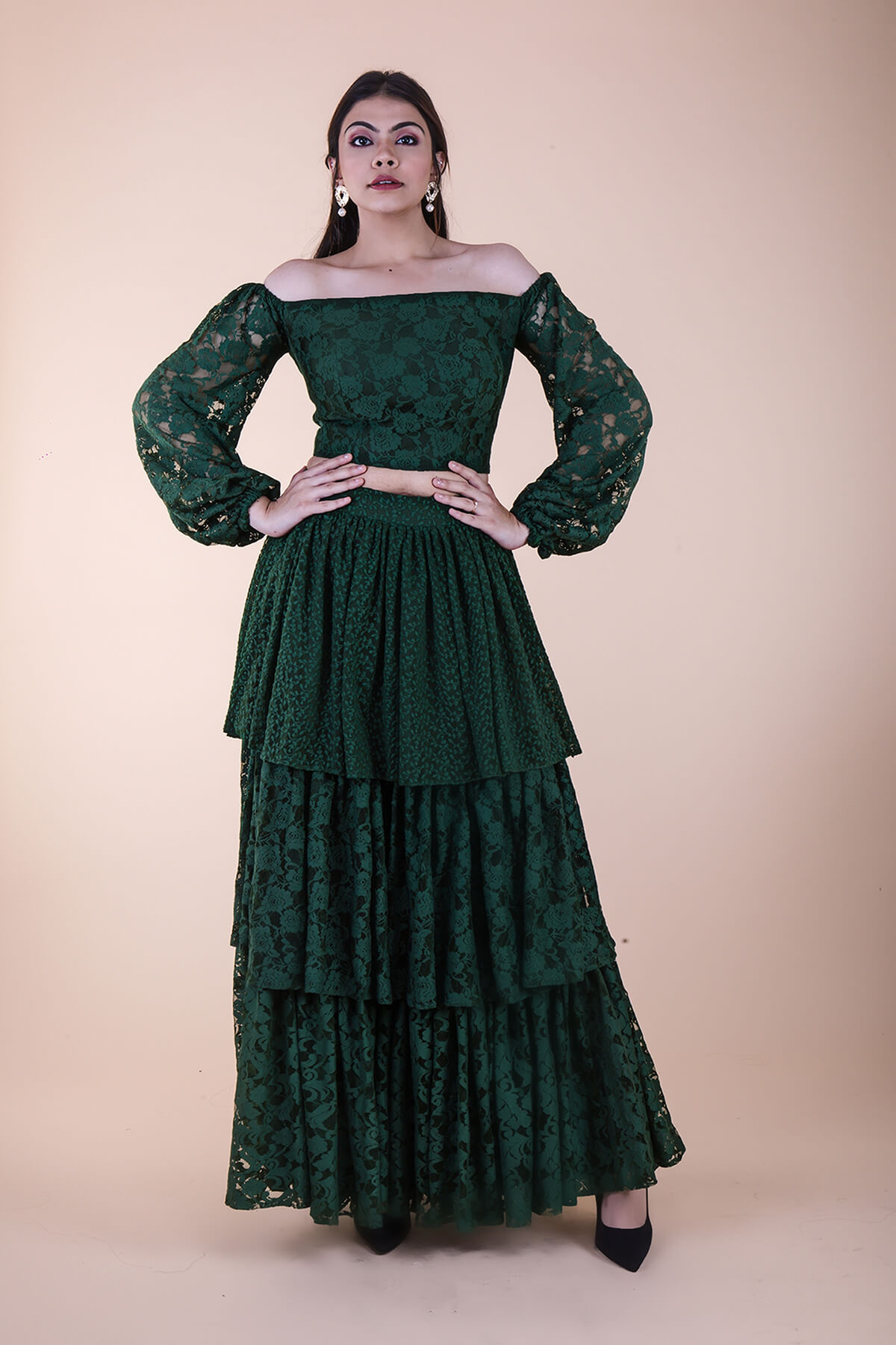 Green Lace Top