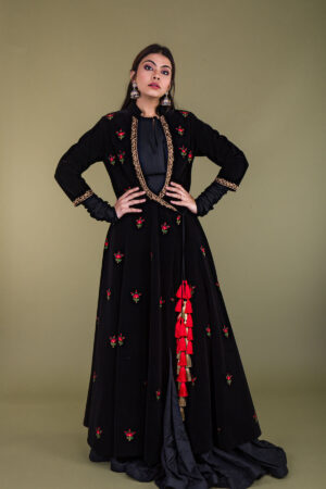 SOLID BLACK ANGRAKHA JACKET