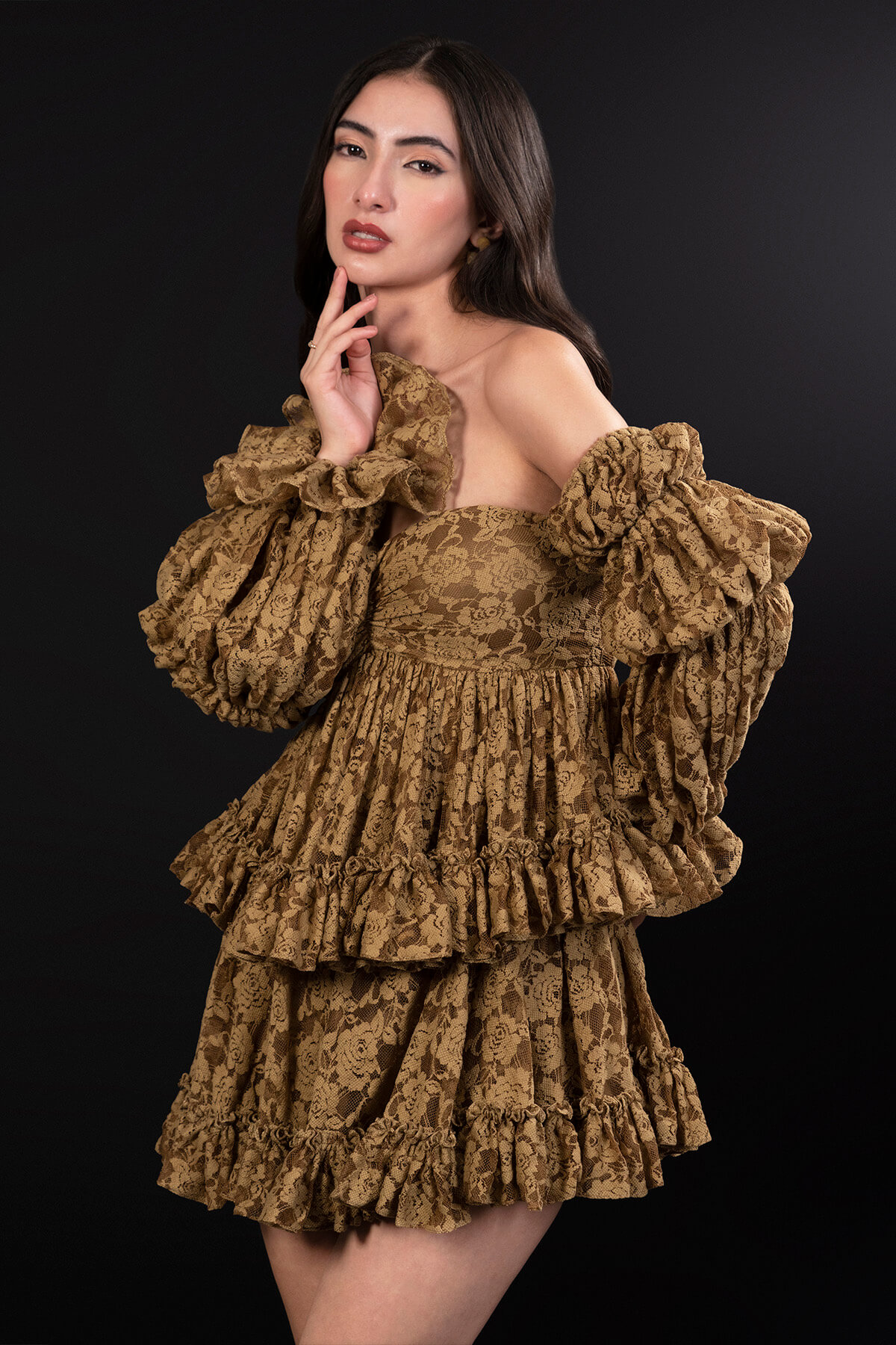 Green lace dress - Image 2