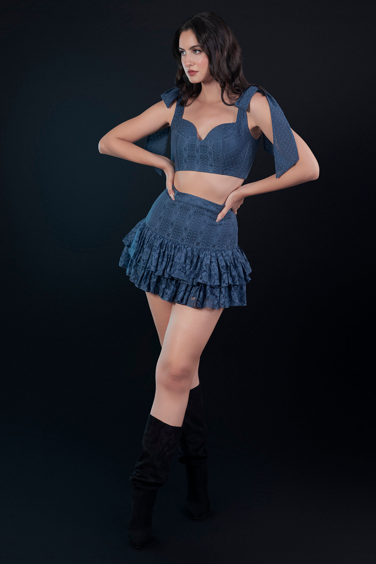 Blue lace co-ord set - Image 2