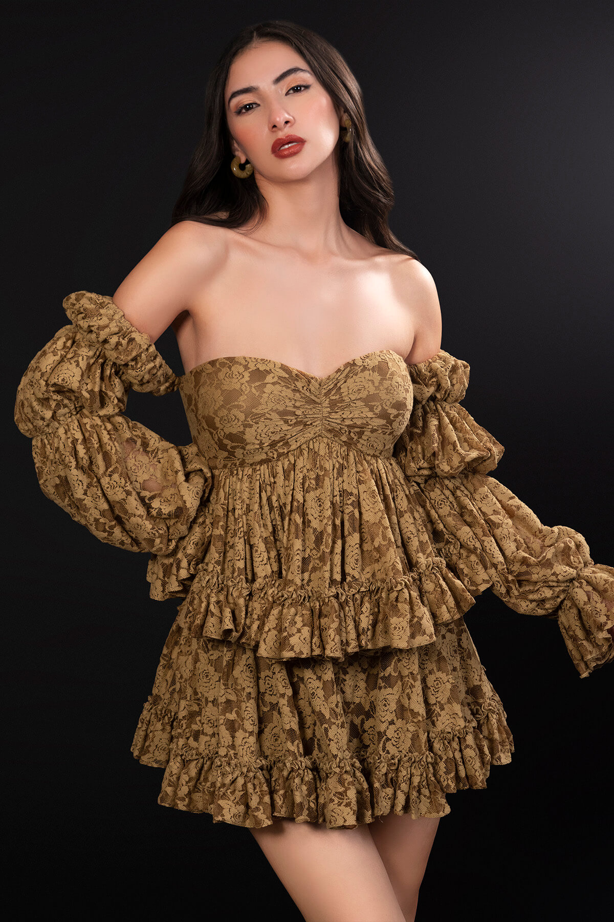 Green lace dress - Image 3