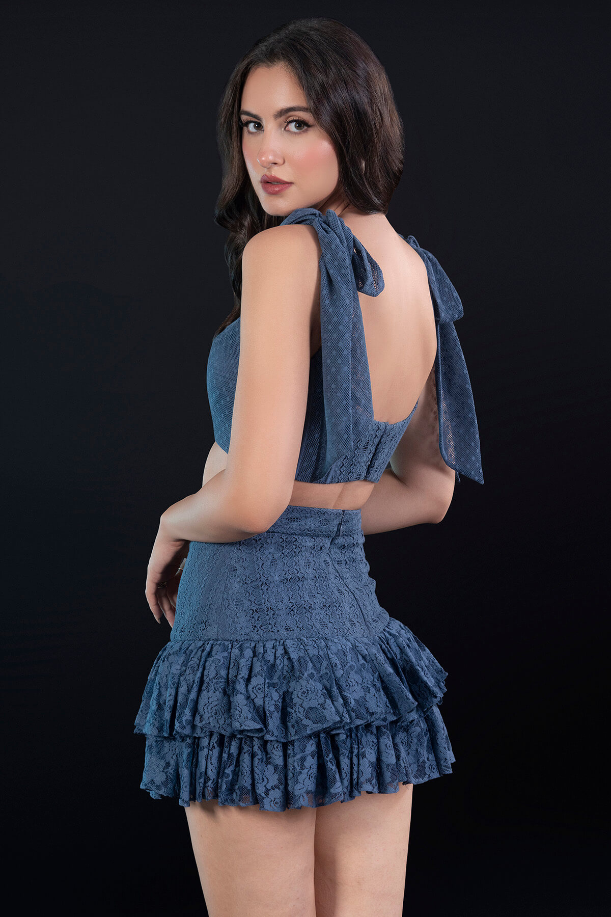 Blue lace co-ord set - Image 3