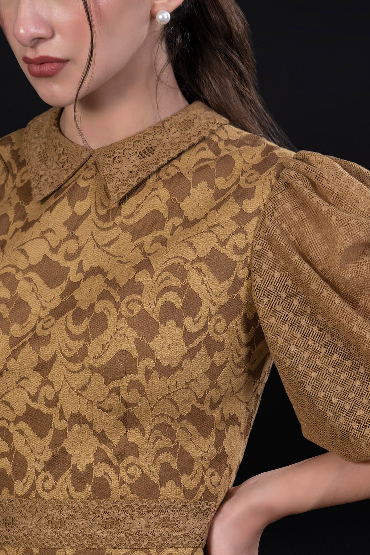 Green lace dress - Image 3