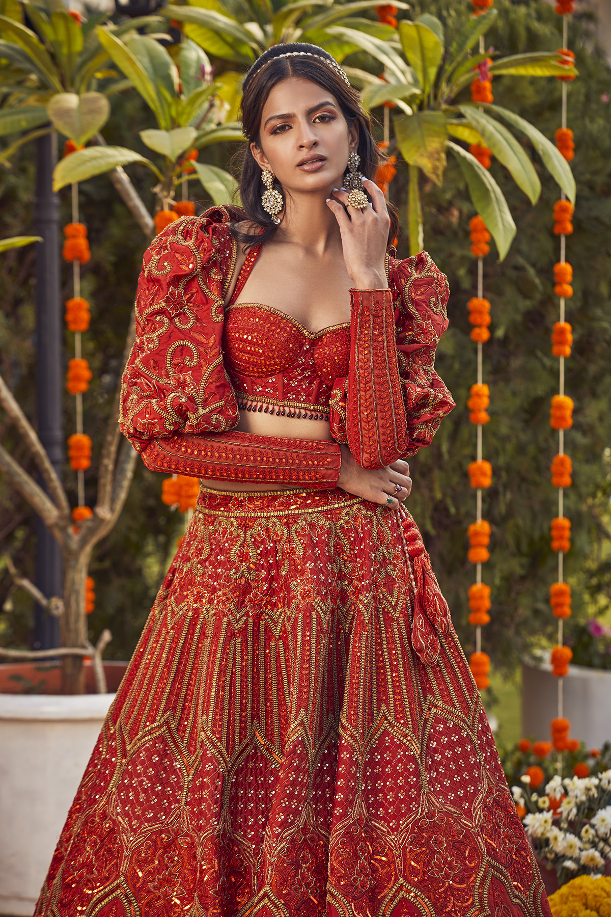 Rust Lehenga Set - Image 7